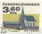 Stamps Czechoslovakia -  ARQUITECTURA POPULAR. CHÉQUIA-CHRUDIMSKO (SAN BARTOLOMÉ,EN KOCI). YVERT CS 1835