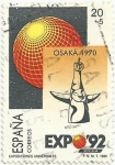 Sellos de Europa - Espa�a -  EXPO´92. EXPOSICIONES UNIVERSALES. TORRE DEL SOL, OSAKA 1970. EDIFIL 2993