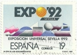 Sellos de Europa - Espa�a -  EXPOSICIÓN UNIVERSAL SEVILLA. EXPO´92. LOGOTIPO DE LA EXPO. EDIFIL 2875