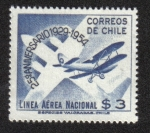 Sellos de America - Chile -  Early Plane and Stylized Modern Version