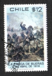 Stamps Chile -  La Carga de Burreas 5 de abril de 1818