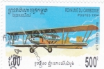 Stamps Cambodia -  avión antiguo