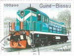 Sellos del Mundo : Africa : Guinea_Bissau : máquina de tren