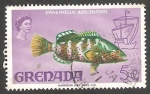 Stamps Grenada -  285 - Elizabeth II, fauna epinephellus adscenionis