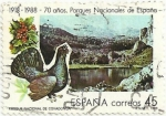 Stamps Spain -  TURISMO 1988. PARQUE NACIONAL DE COVADONGA. EDIFIL 2937