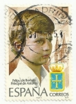 Stamps Spain -  (14).FELIPE DE BORBÓN, PRÍNCIPE DE ASTÚRIAS. EDIFIL 2449