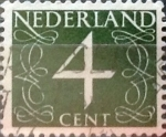 Stamps Netherlands -  Intercambio 0,20 usd 4 cents. 1946