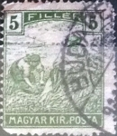 Stamps Hungary -  Intercambio 0,20 usd 5 filler 1916