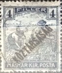 Stamps Hungary -  Intercambio 0,20 usd 4 filler 1918