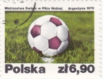 Stamps Poland -  pelota de futbol-Argentina-78