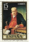 Stamps Spain -  VICENT LÒPEZ PORTAÑA. EL ORGANISTA FELIX LOPEZ. EDIFIL 2153