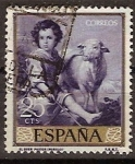 Sellos de Europa - Espaa -  ESPAÑA SEGUNDO CENTENARIO USD Nº 1270 (0) 25C VIOLETA GRISACEO MURILLO