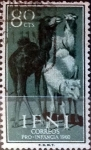 Stamps Spain -  Intercambio jxi 0,25 usd 80 cents. 1960