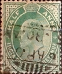 Stamps India -  Intercambio 0,20 usd 1/2 anna 1902