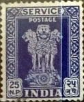 Stamps India -  Intercambio 0,30 usd 25 n.p. 1959