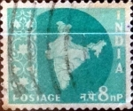 Stamps India -  Intercambio 0,20 usd 8 n.p. 1957