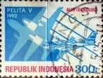 Stamps Indonesia -  Intercambio 0,20 usd 300 rupias 1992