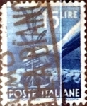 Stamps Italy -  Intercambio 0,20 usd 15 liras 1946