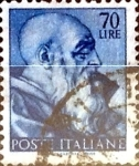 Stamps Italy -  Intercambio 0,20 usd 70 liras 1961