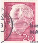 Stamps Germany -  presidenteTheodor Heuss