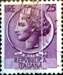 Sellos de Europa - Italia -  Intercambio 0,20 usd 25 liras 1955