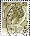 Stamps Italy -  Intercambio 0,20 usd 50 liras 1958