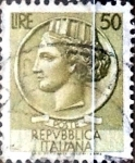 Stamps Italy -  Intercambio 0,20 usd 50 liras 1958