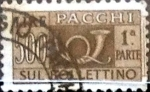 Stamps Italy -  Intercambio 0,20 usd 500 liras 1957