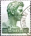 Stamps Italy -  Intercambio 0,20 usd 500 liras 1957