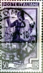 Stamps Italy -  Intercambio 0,20 usd 50 liras 1950