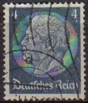 Stamps Germany -  Deutsches Reich 1933 Scott 417 Sello 85 Cumpleaños de Von Hindenburg 4 Usado Michel514 Alemania Alle