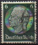 Sellos de Europa - Alemania -  DEUTSCHES REICH 1933 Scott419 SELLO 85 Cumpleaños de Von Hindenburg Usado ALEMANIA Michel516