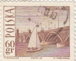 Stamps Poland -  puente sobre el río Vístula