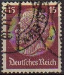 Stamps Germany -  DEUTSCHES REICH 1933 Scott423 SELLO 85 Cumpleaños de Von Hindenburg Usado ALEMANIA Michel520