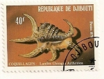 Stamps : Africa : Djibouti :  Conchas marinas.