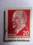 Sellos de Europa - Alemania -  Presedente de estado de la Rep. Dem. Al., Walter Ulbricht (1893-1973)