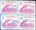 Stamps Guatemala -  Intercambio 0,80 usd 4x8 cent. 1987