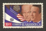 Sellos del Mundo : America : El_Salvador : 656 - El presidente Lemus con Eisenhower, en visita a Estados Unidos