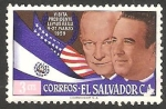 Stamps El Salvador -  El presidente Lemus con Eisenhower, en visita a Estados Unidos