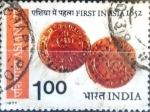 Stamps India -  Intercambio 1,10 usd 1 r. 1977