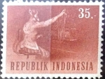 Stamps Indonesia -  Intercambio 0,20 usd 35 r. 1964