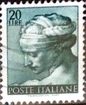 Stamps Italy -  Intercambio 0,20 usd 20 liras 1961