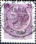 Stamps Italy -  Intercambio 0,20 usd 25 liras 1968