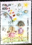 Stamps Italy -  Intercambio cr2f 0,50 usd 600 liras 1991