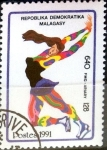 Stamps Madagascar -  Intercambio nf5xb 0,40 usd 640 francos 1991