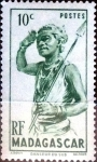 Sellos de Africa - Madagascar -  Intercambio 0,20 usd 10 cent. 1946