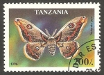 Stamps Tanzania -  Mariposa