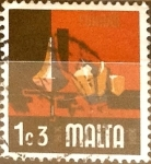 Stamps Malta -  Intercambio 0,20 usd 1,3 cent. 1973