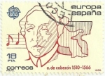 Stamps Spain -  EUROPA-CEPT 1985.AÑO EUROPEO DE LA MÚSICA. ANTONIO DE CABEZÓN. EDIFIL 2788