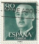 Stamps Spain -  (47). SERIE BÁSICA FRANCO. VALOR FACIAL 80 Cts. EDIFIL 1152